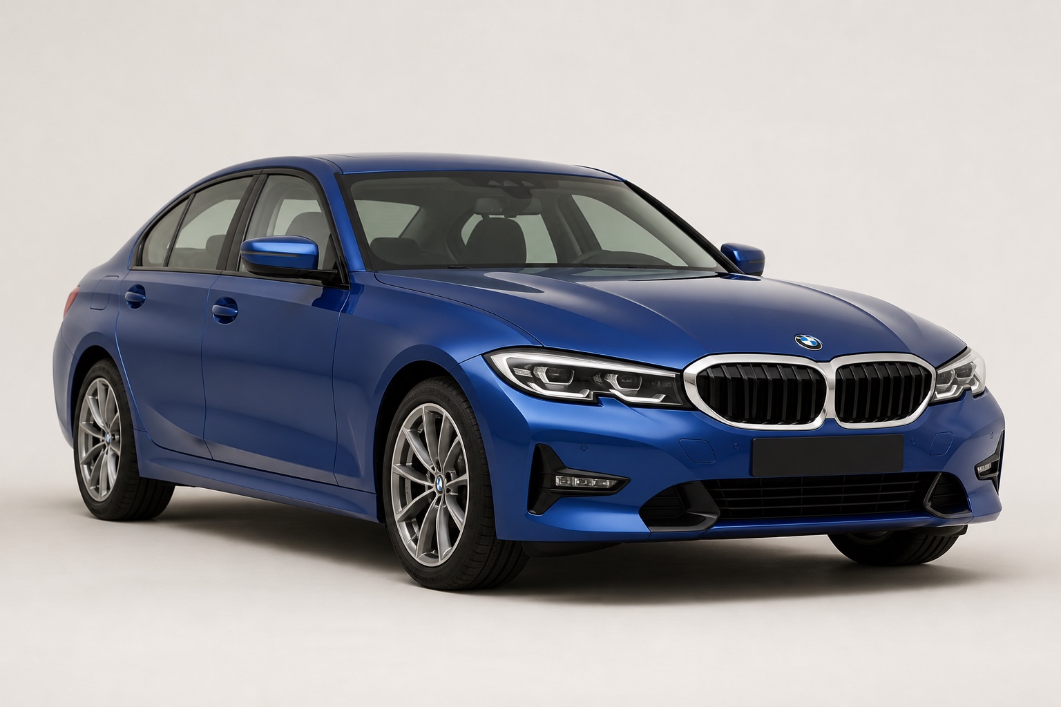 Metallic-blue Ivanhoe Blackline BMW 320d